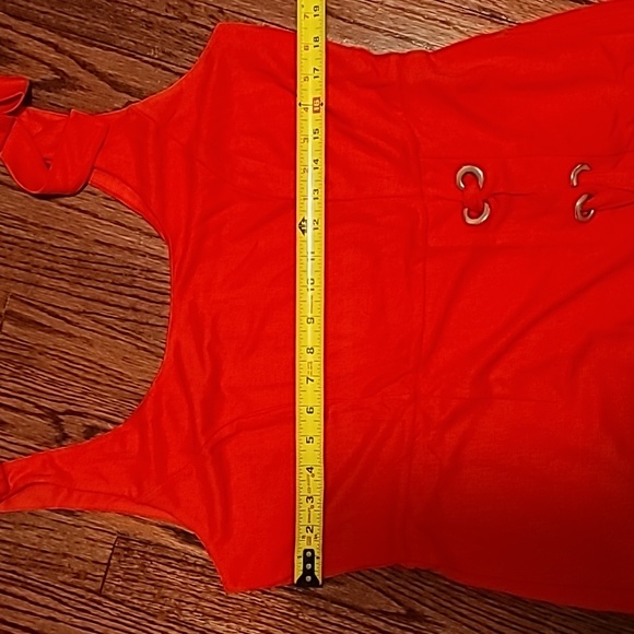 VENUS Vibrant orange grommet detail dress - Picture 9 of 10